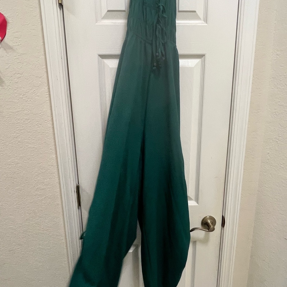 SHEIN Green Wide-Leg Jumpsuit